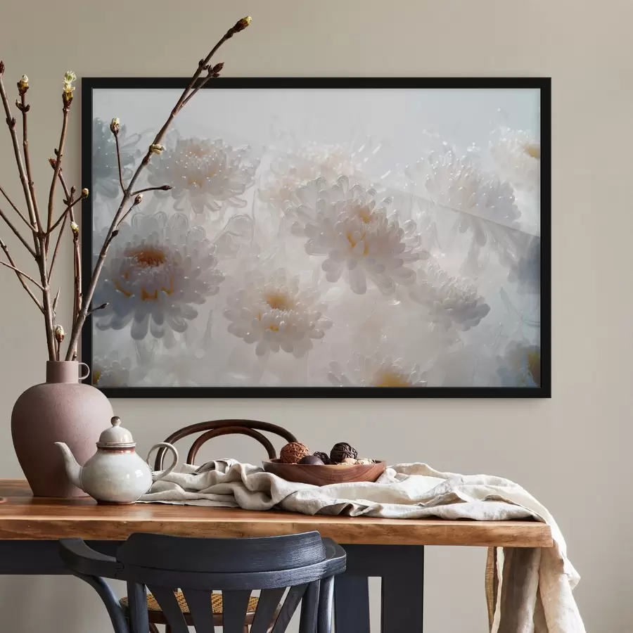 murales de pared Crisantemos blancos f41879