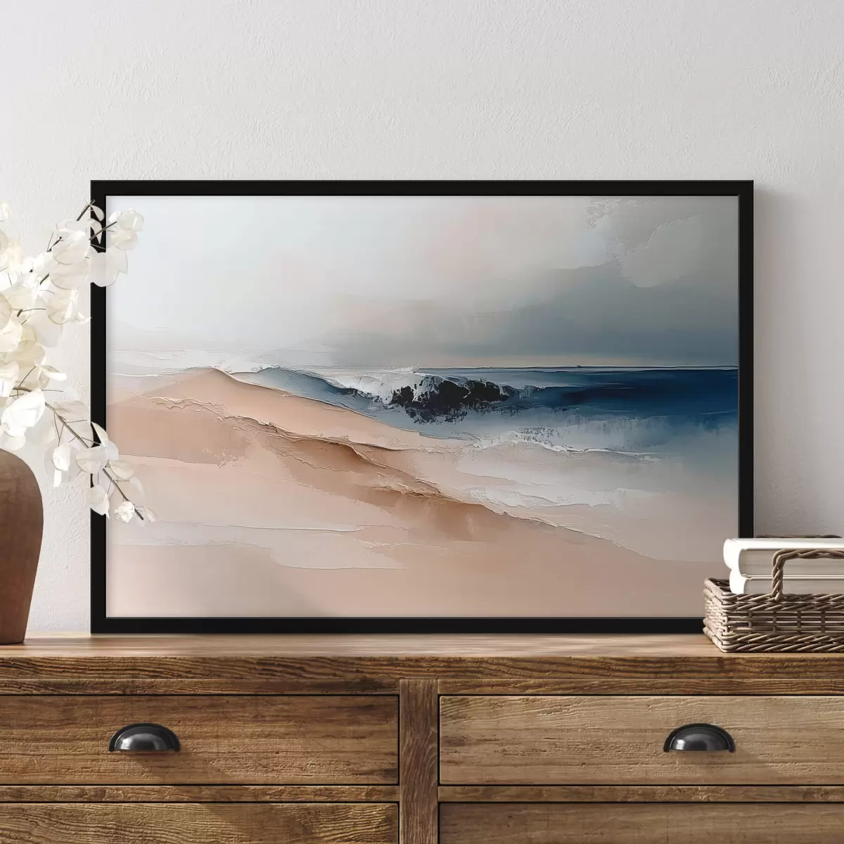 Poster Abstracto con ola oceánica f41654