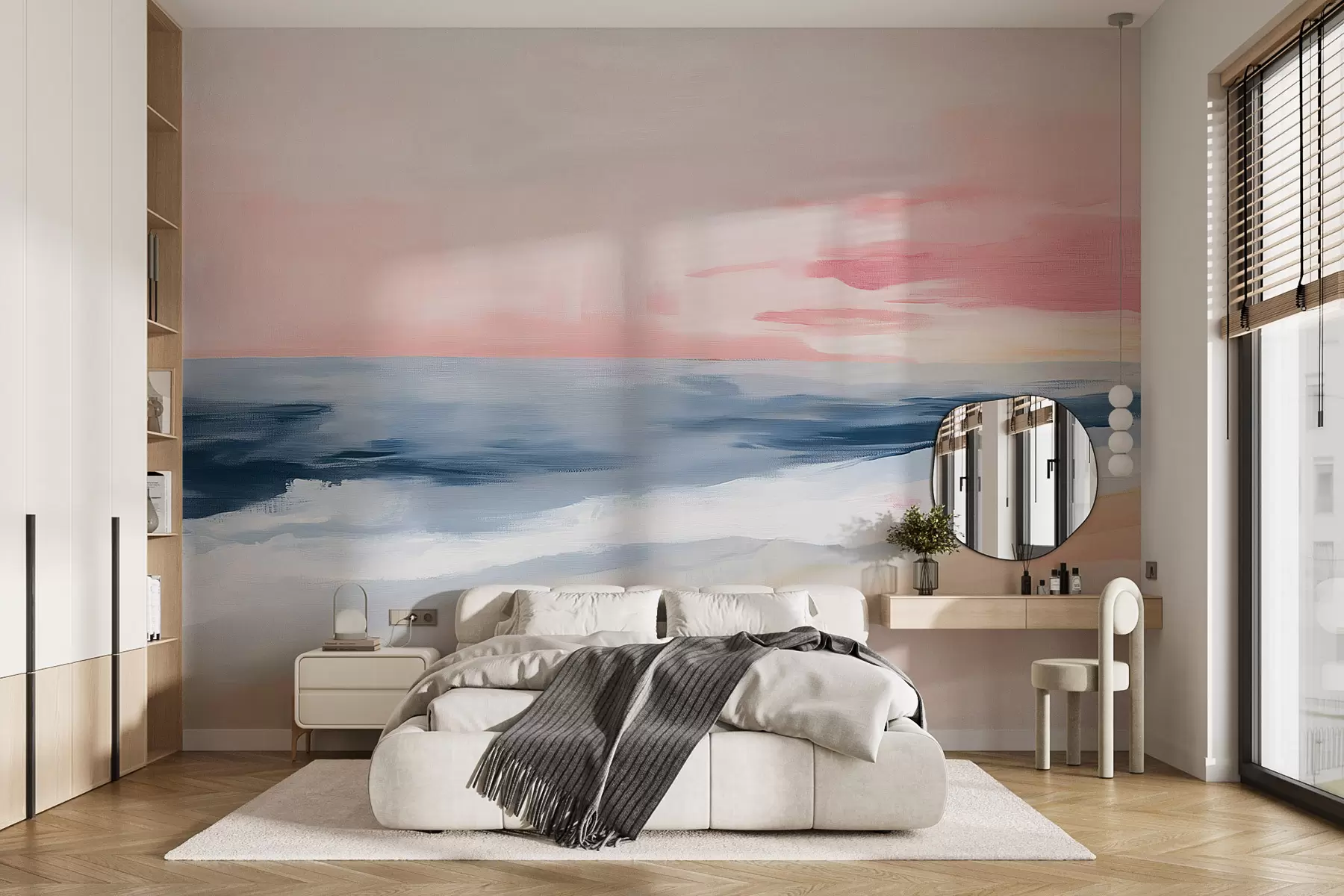 murales de pared Suave mar en el estilo de la pintura acrílica w08452