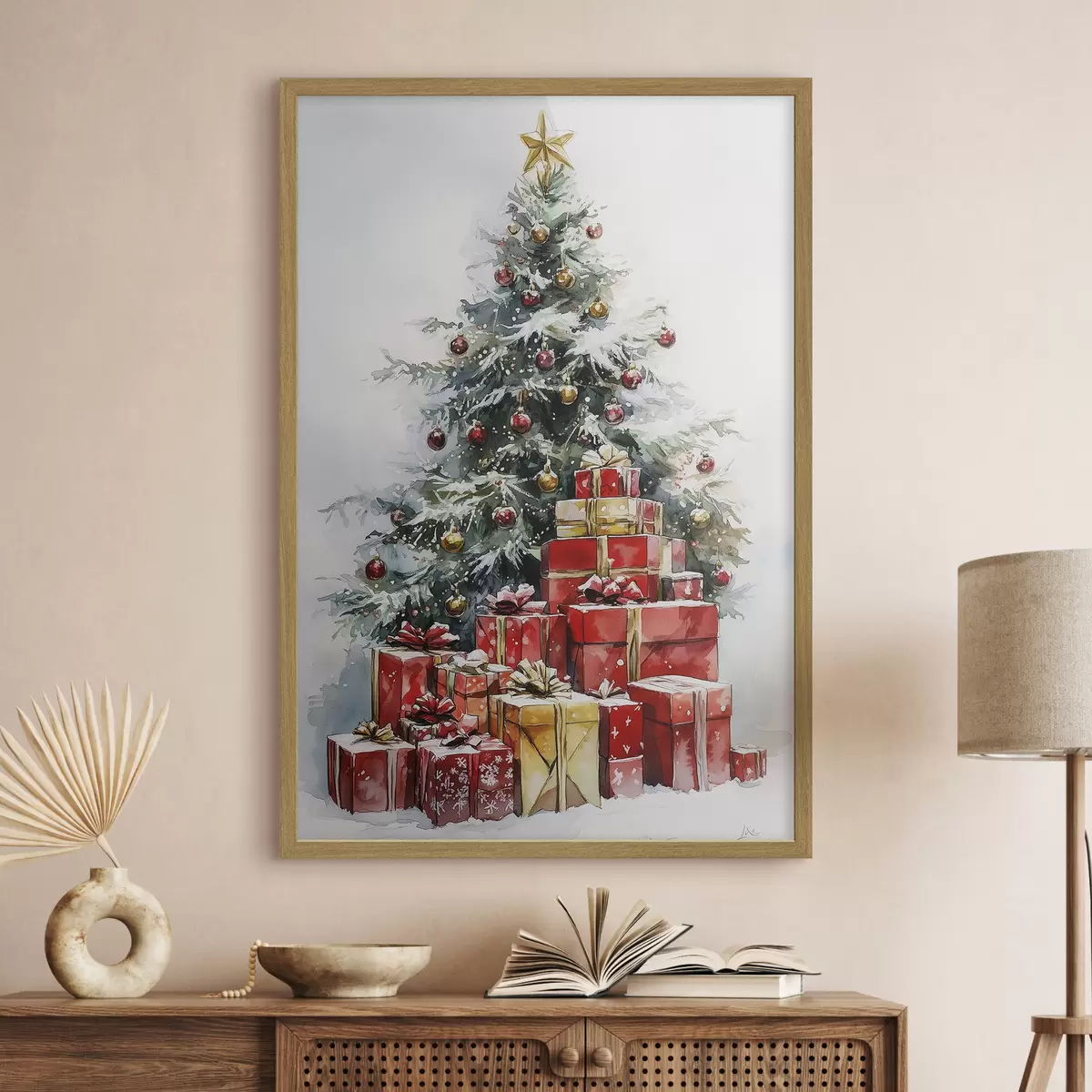 Poster Bajo el árbol de Navidad f41953