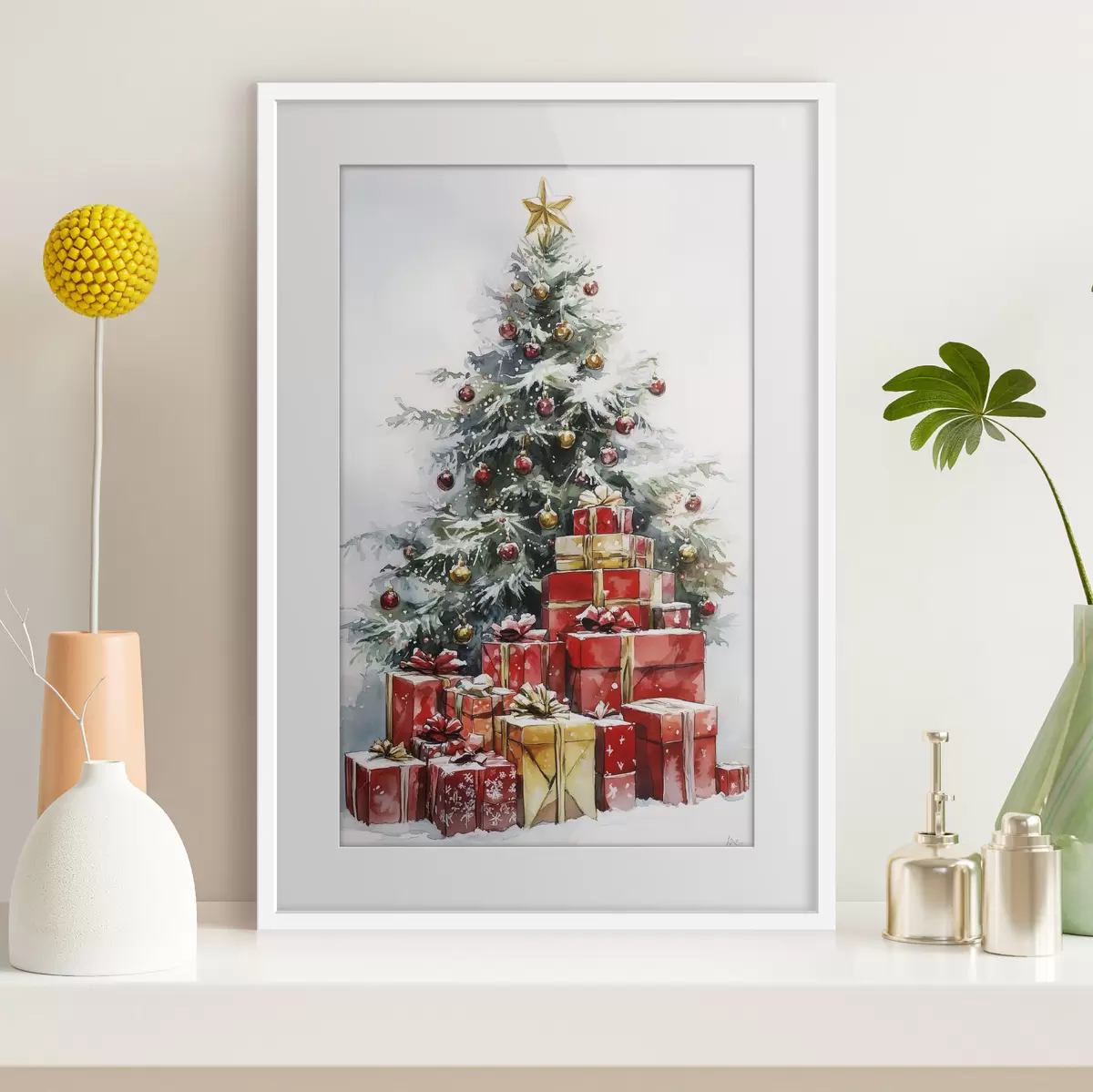 Poster Bajo el árbol de Navidad f41953