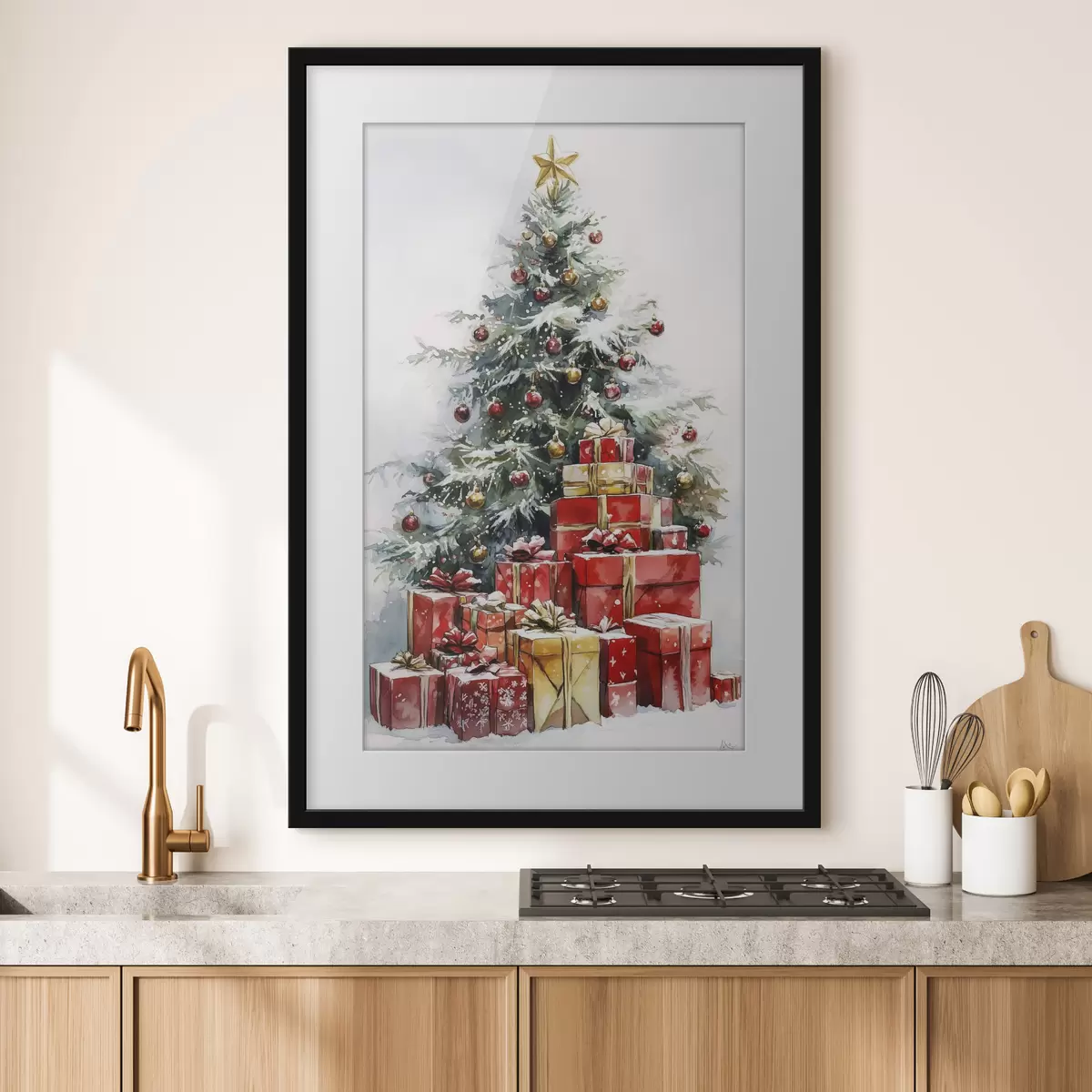 Poster Bajo el árbol de Navidad f41953