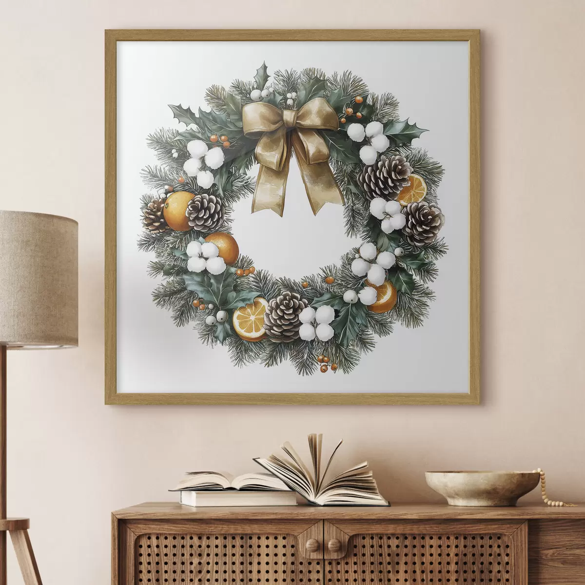 Poster Corona de una Navidad cálida f41962
