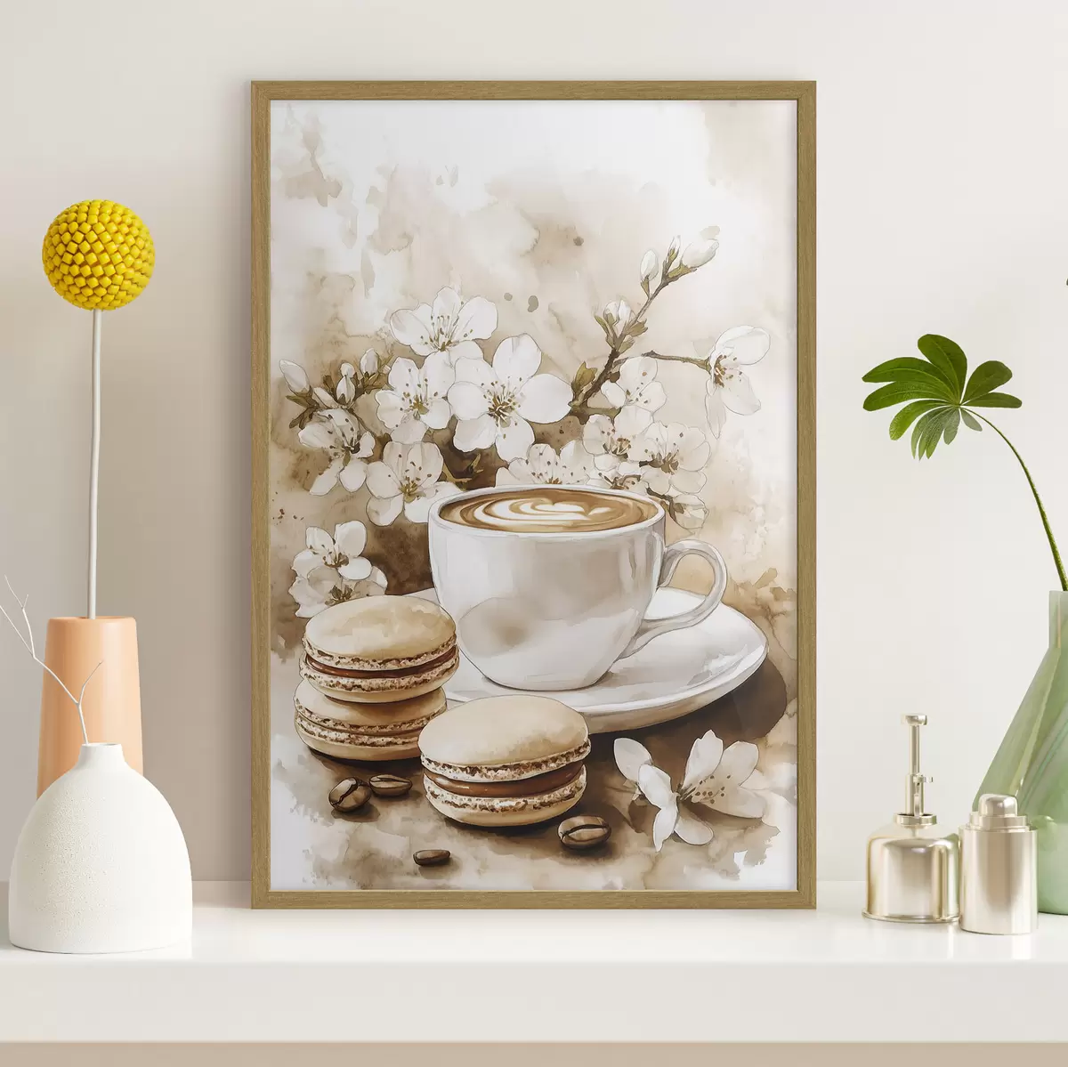 Poster Café con macarons f41965