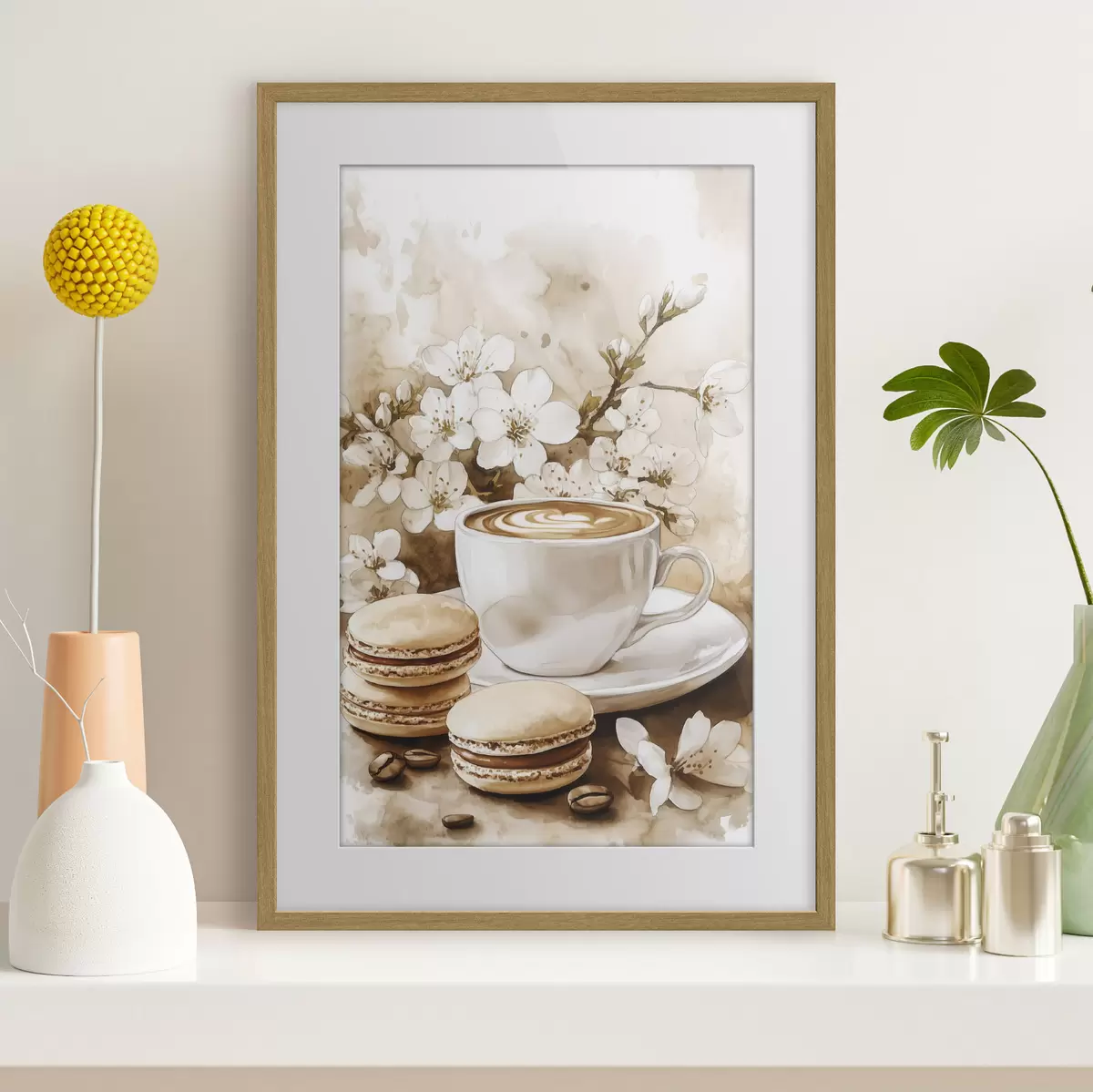 Poster Café con macarons f41965