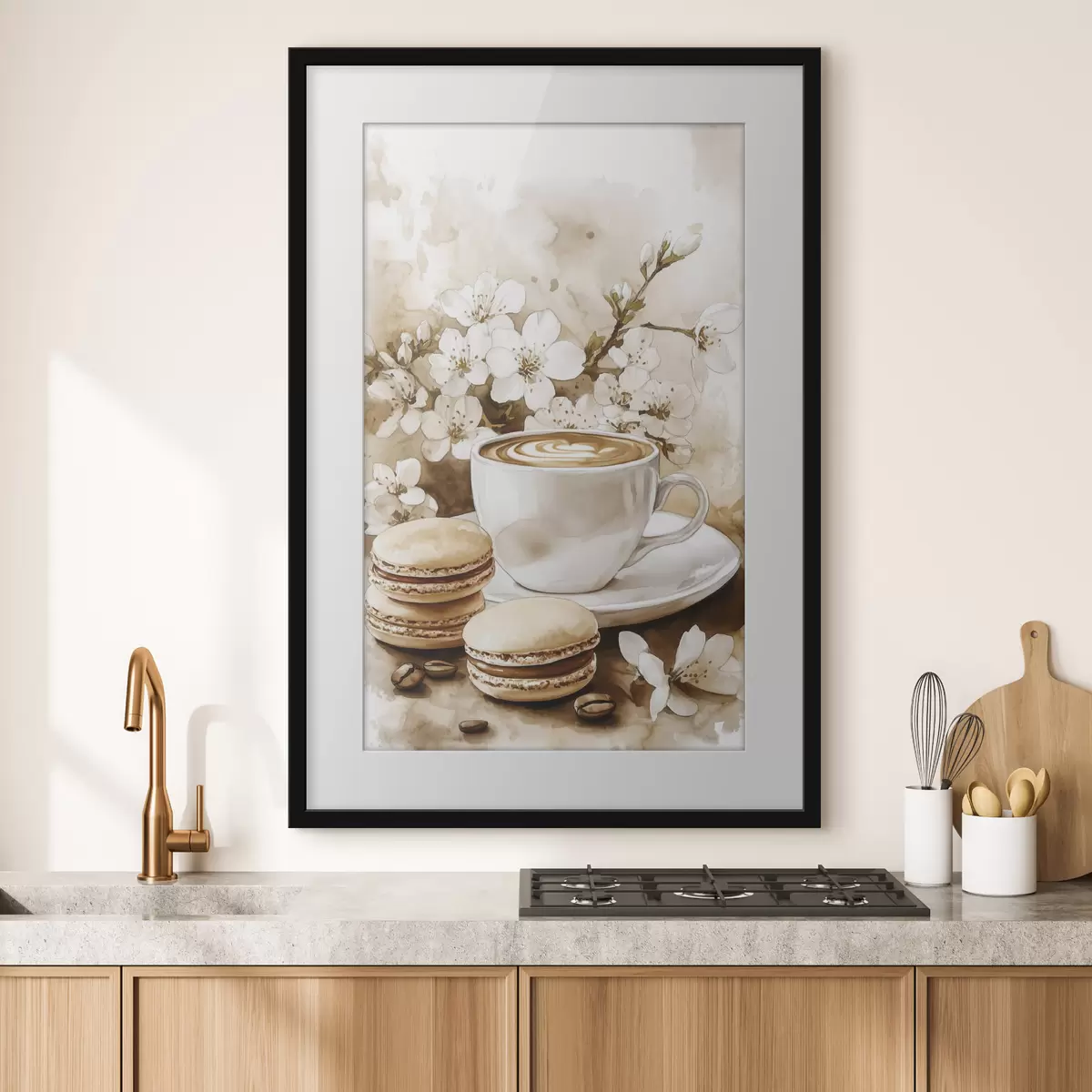 Poster Café con macarons f41965