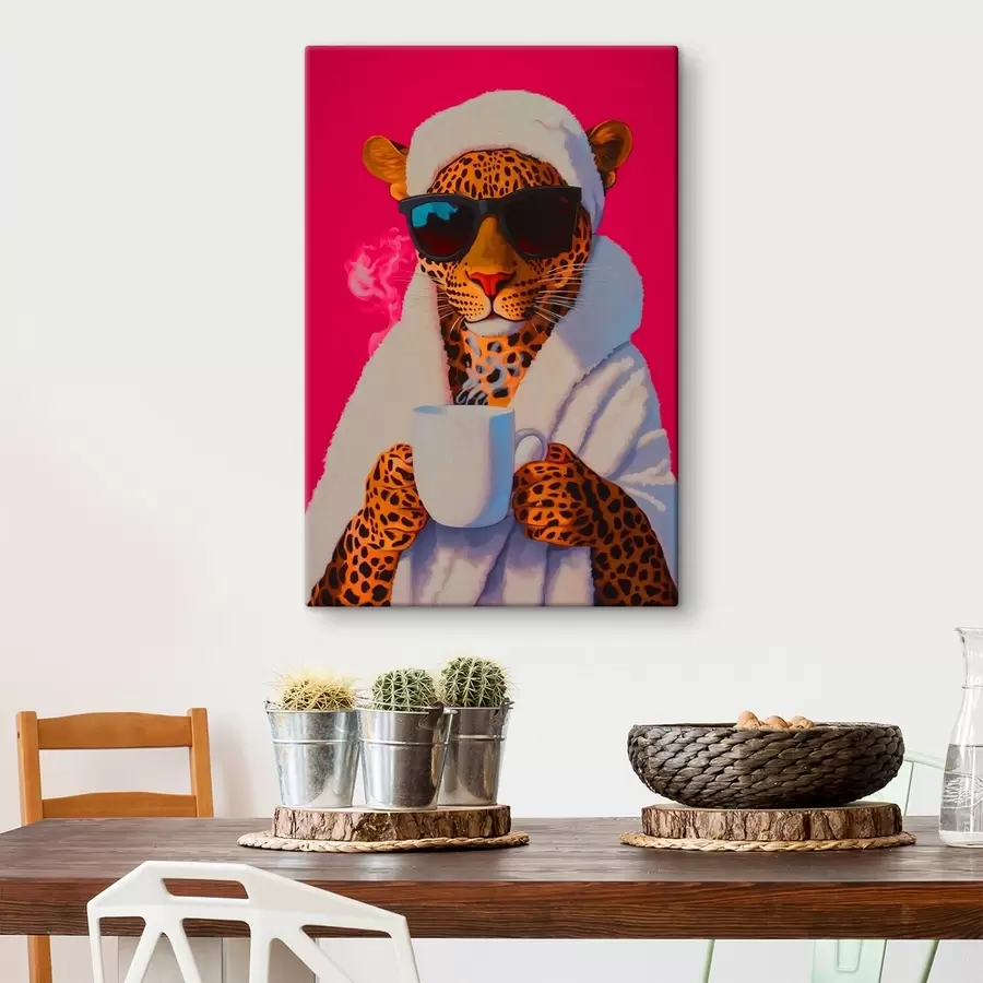 murales de pared Leopardo relajante s41924