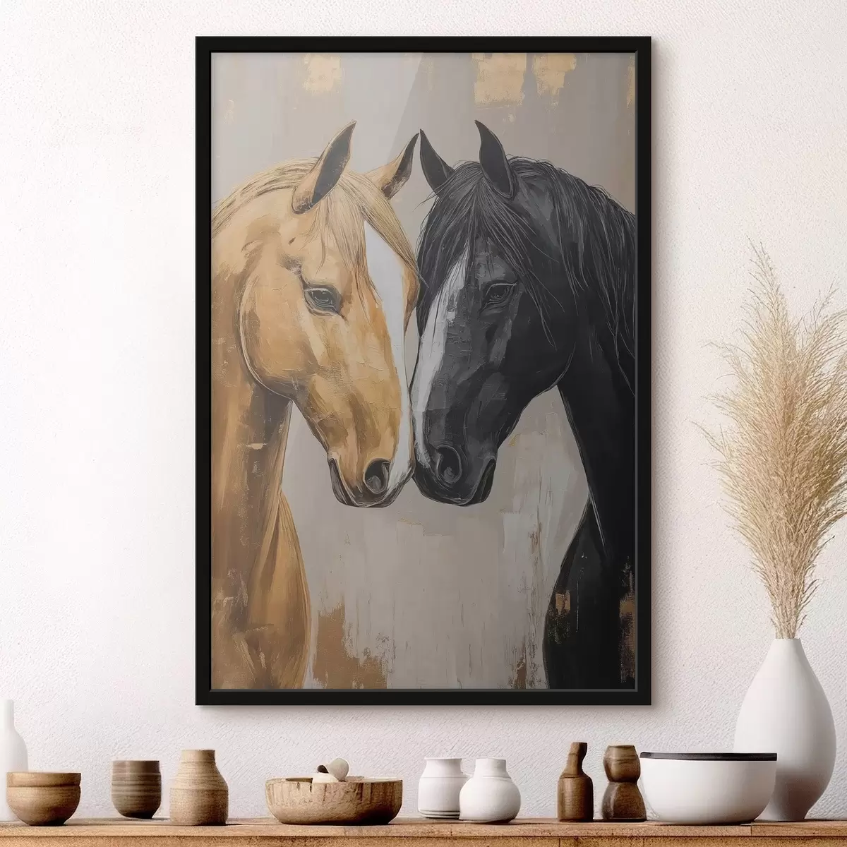 Poster Pareja de caballos f41922
