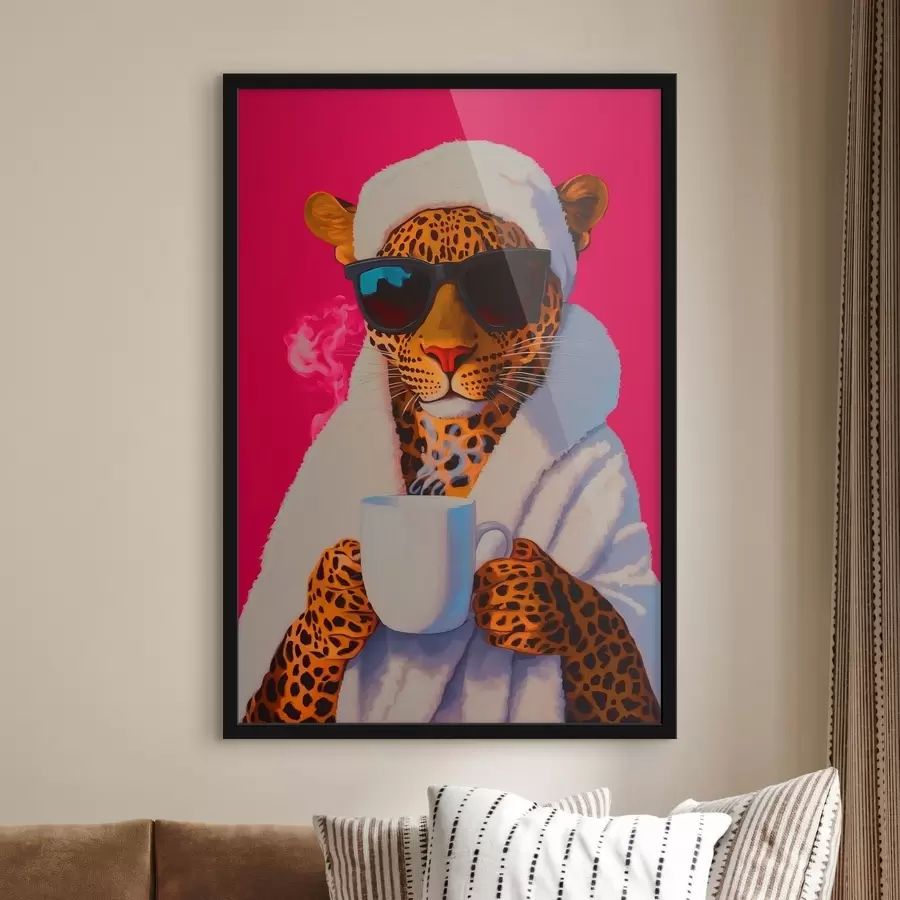 murales de pared Leopardo relajante f41924