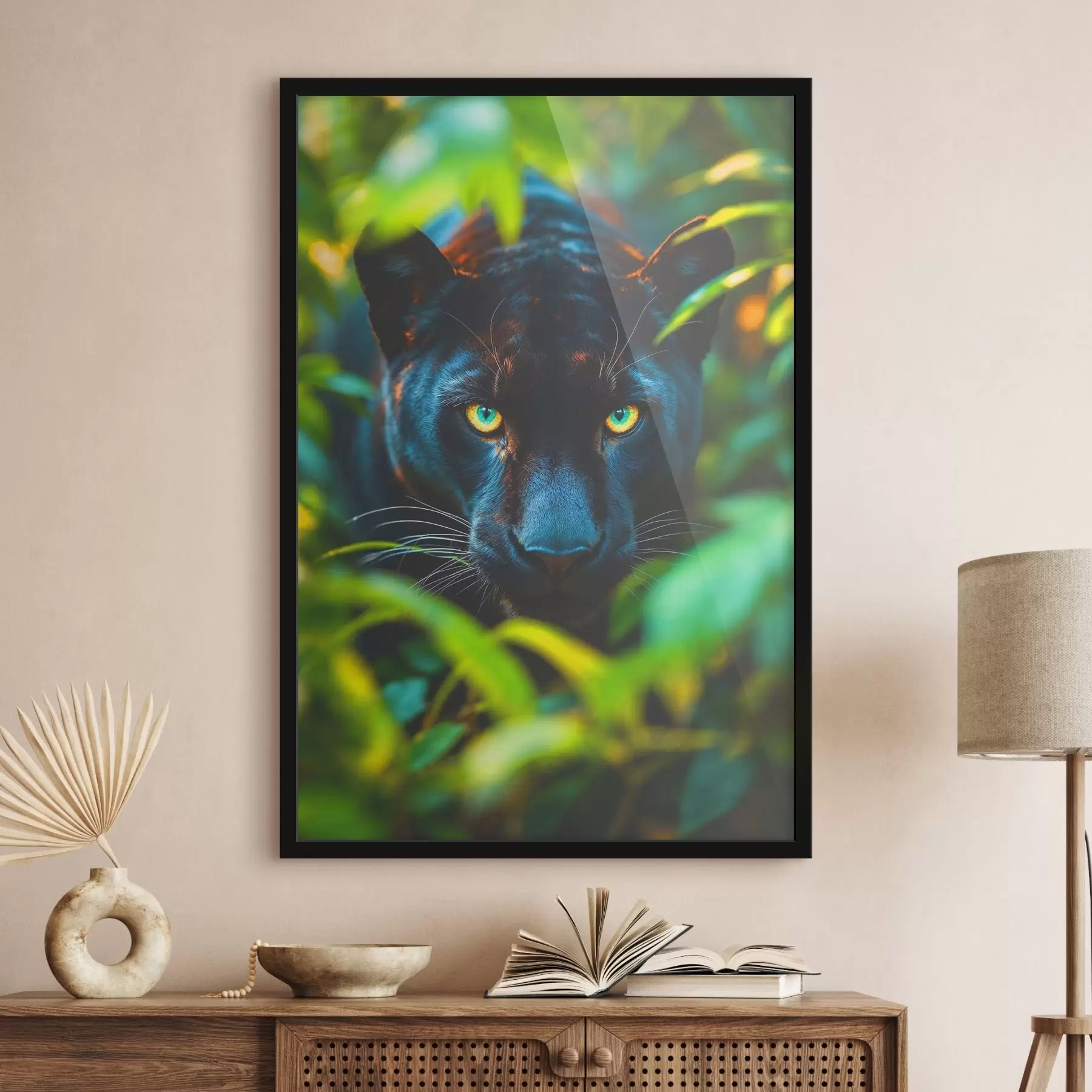 murales de pared Pantera negra en la jungla f41930