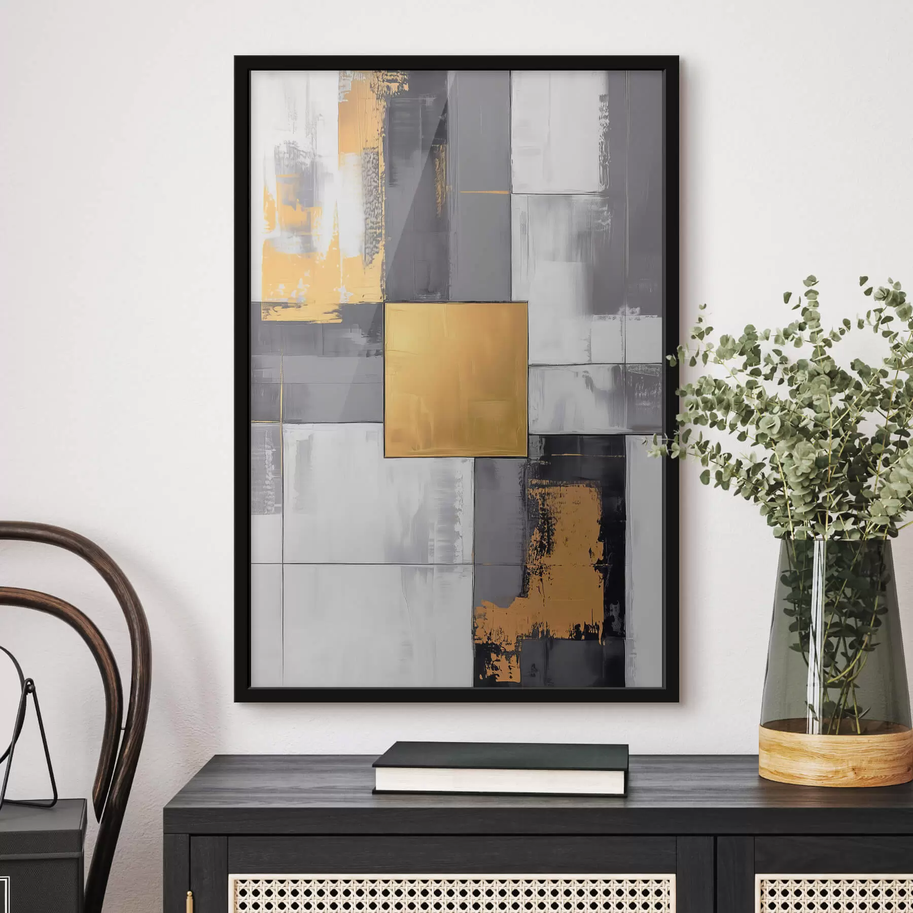 murales de pared Abstracción con un cuadrado en el centro f41846