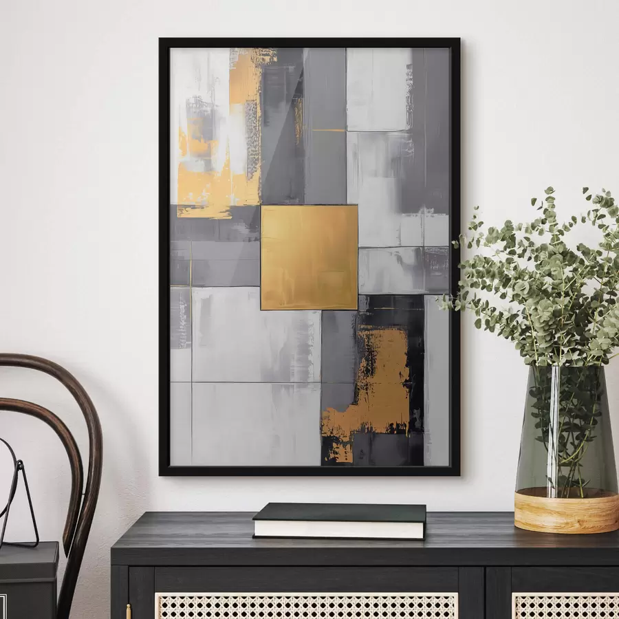 murales de pared Abstracción con un cuadrado en el centro f41846