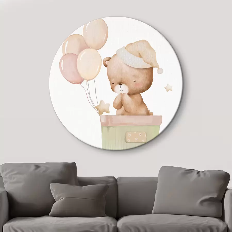 murales de pared Osito dormilón con globos r37918