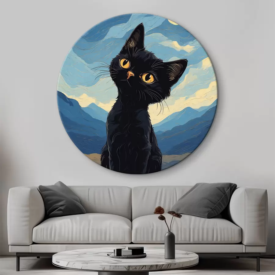 murales de pared Gatito negro r38860