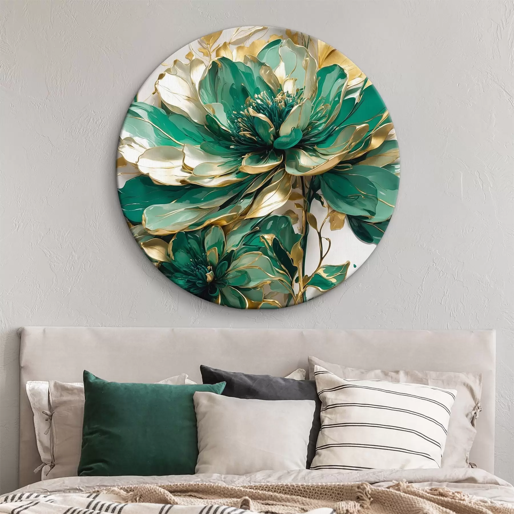 murales de pared Una hermosa flor verde r37566