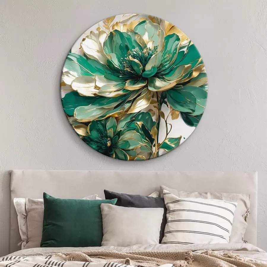 murales de pared Una hermosa flor verde r37566