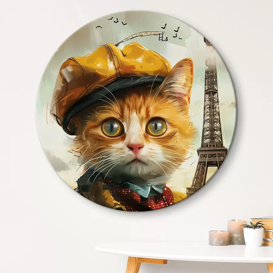 murales de pared Un gato en París r37456