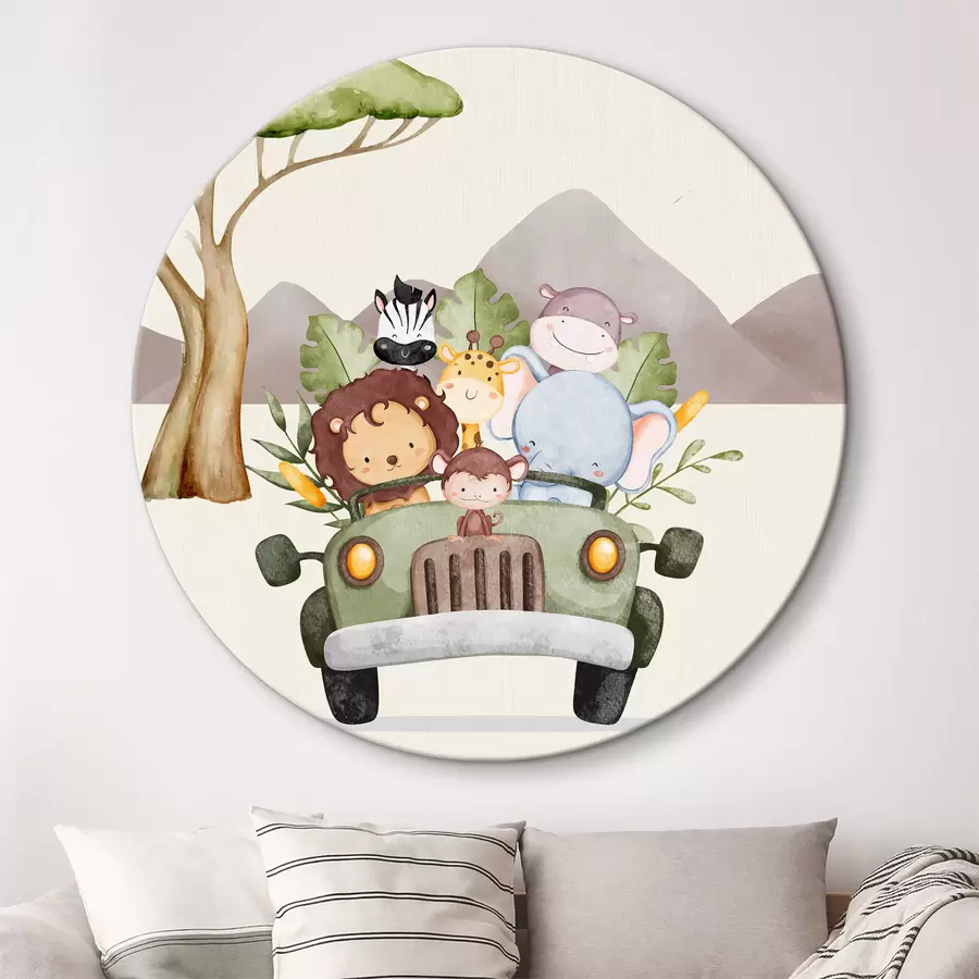 murales de pared Una divertida ruta animal r37915