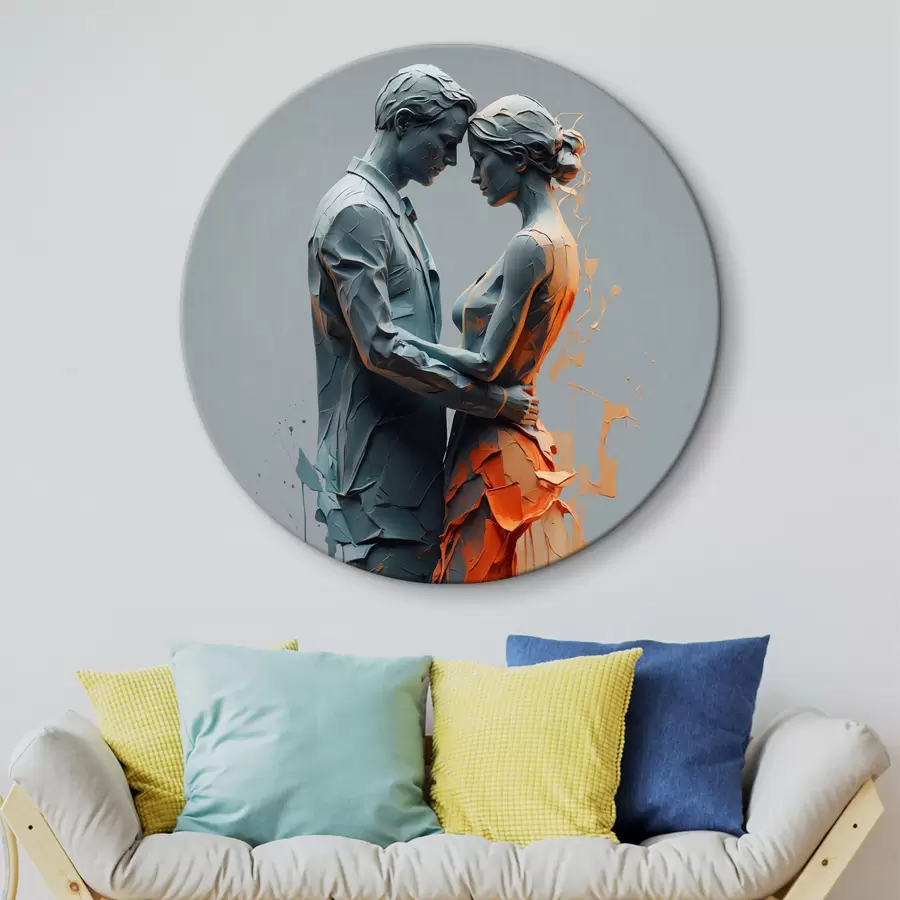 murales de pared Pareja abstracta en danza r38851