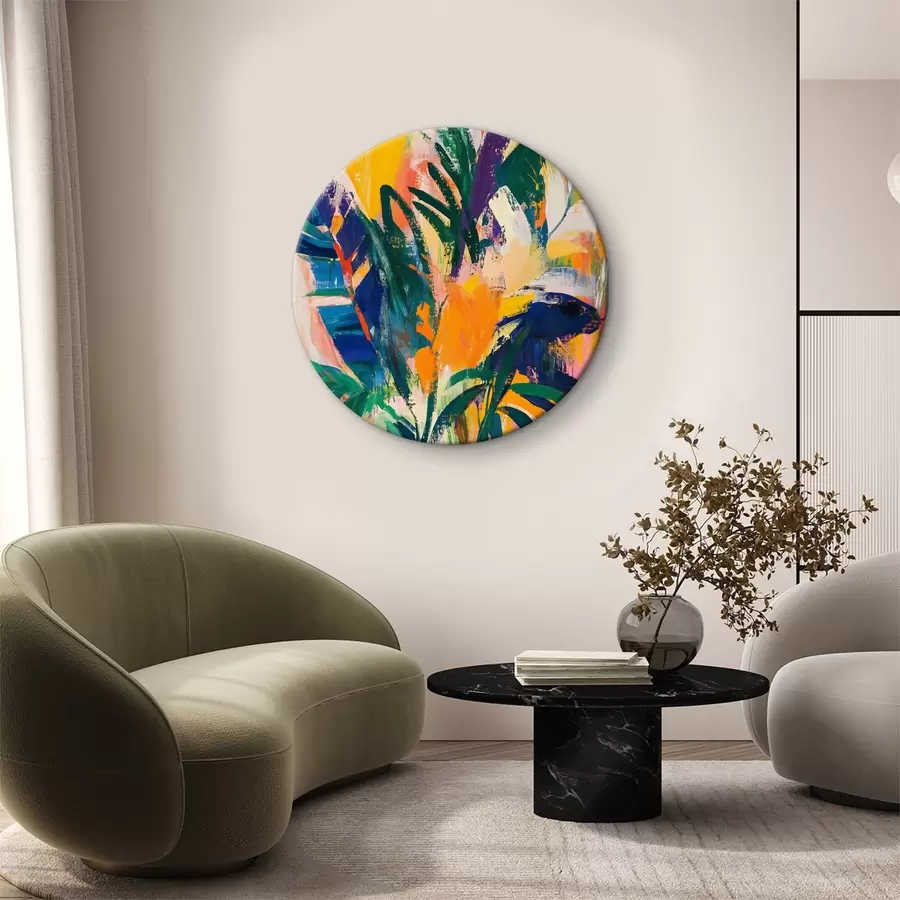 murales de pared Hojas exóticas abstractas r40264