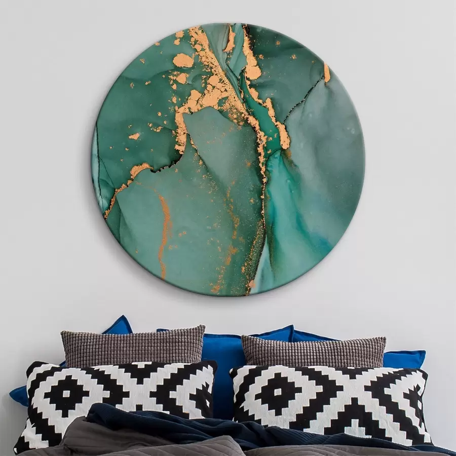 murales de pared Mármol abstracto Caudal del río Green r35859