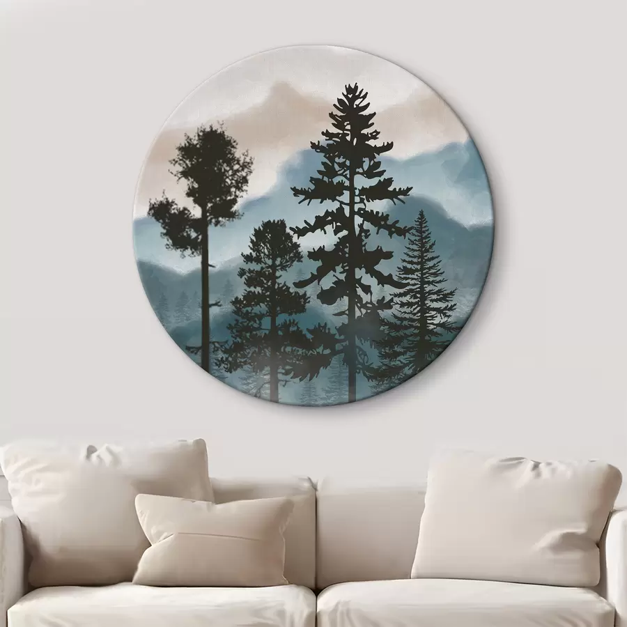 murales de pared Paisaje abstracto de montaña r36605