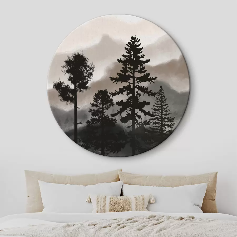 murales de pared Paisaje abstracto de montaña r36605v1