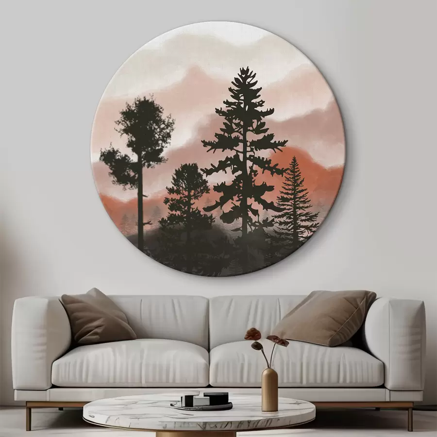 murales de pared Paisaje abstracto de montaña r36605v2