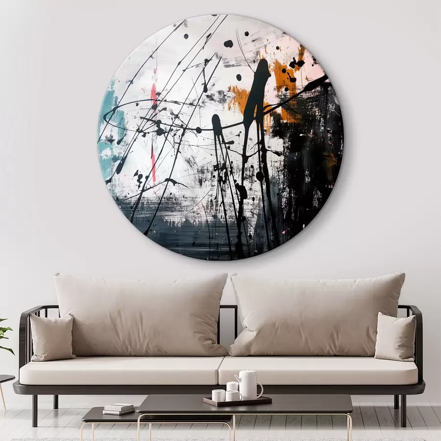 murales de pared Salpicaduras de pintura abstracta en estilo grunge r38165