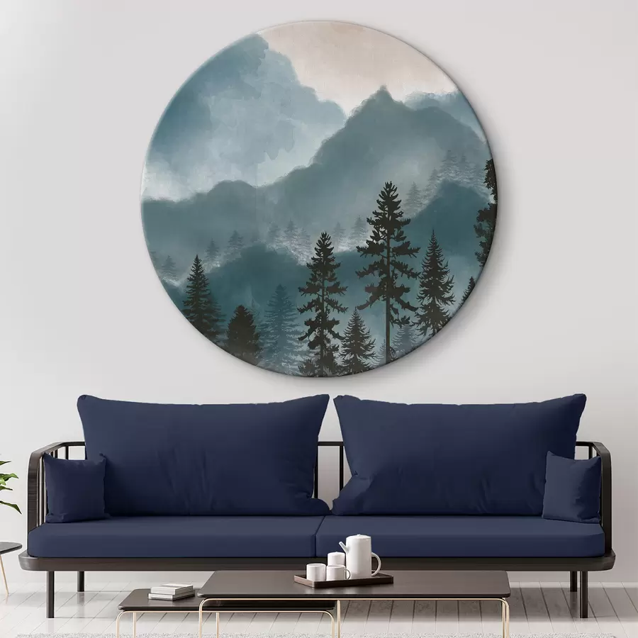 murales de pared Montañas de acuarela abstracta r36607