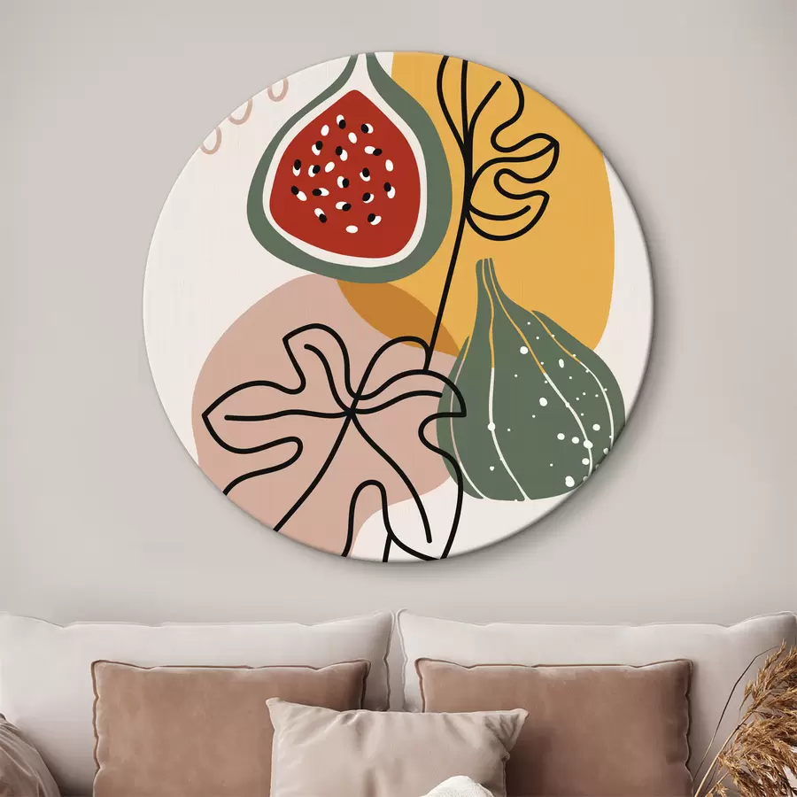 murales de pared Abstracción con fruta r37058