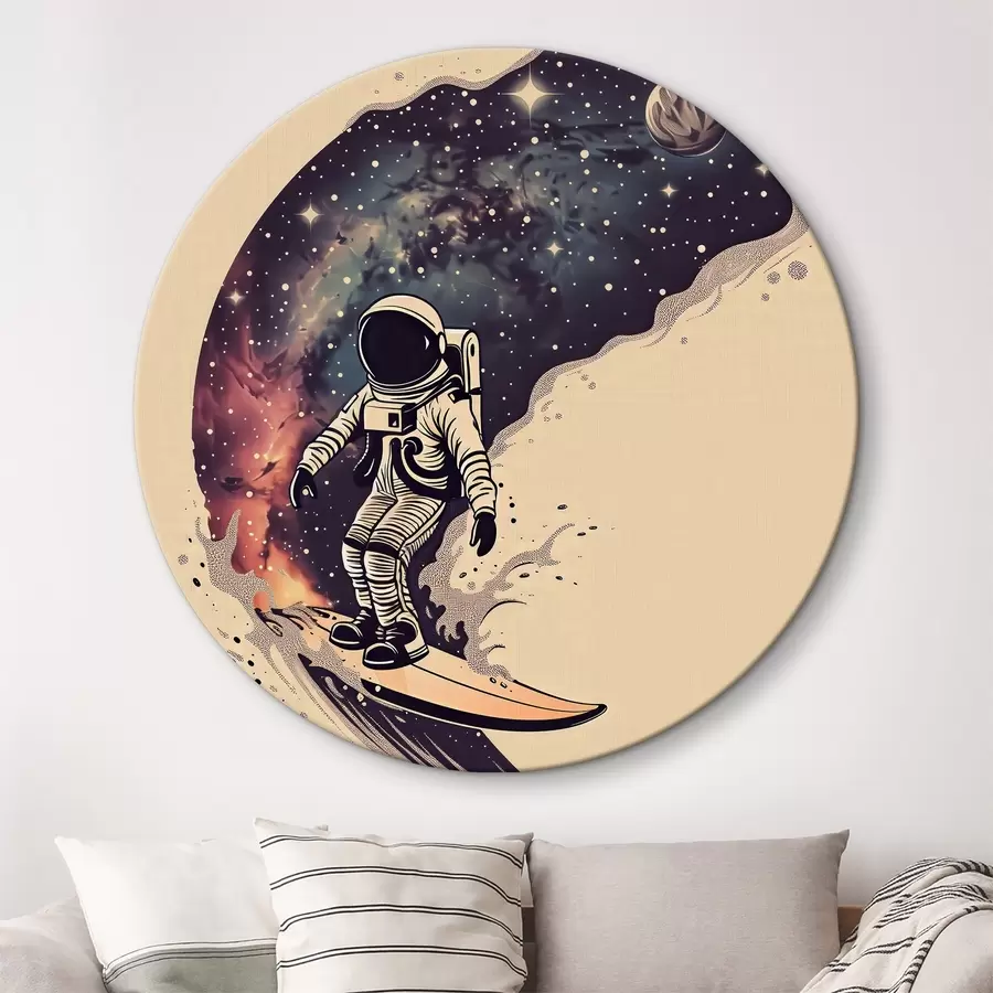 murales de pared surfista astronauta r38636