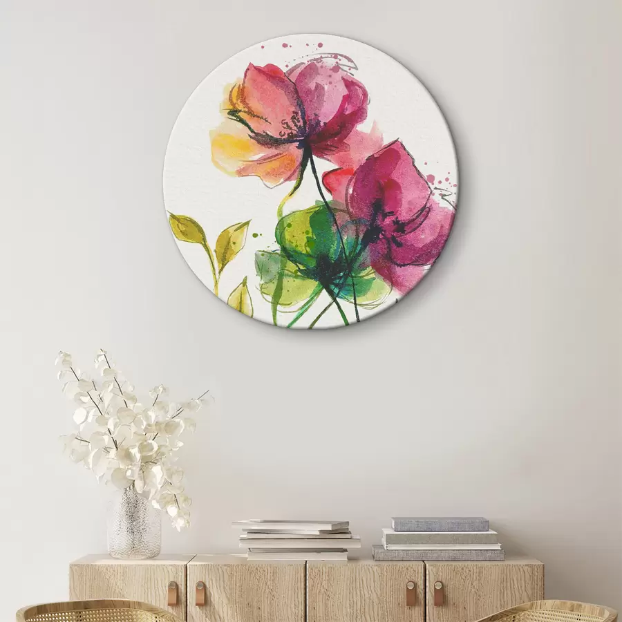 murales de pared Preciosas flores de acuarela r39768