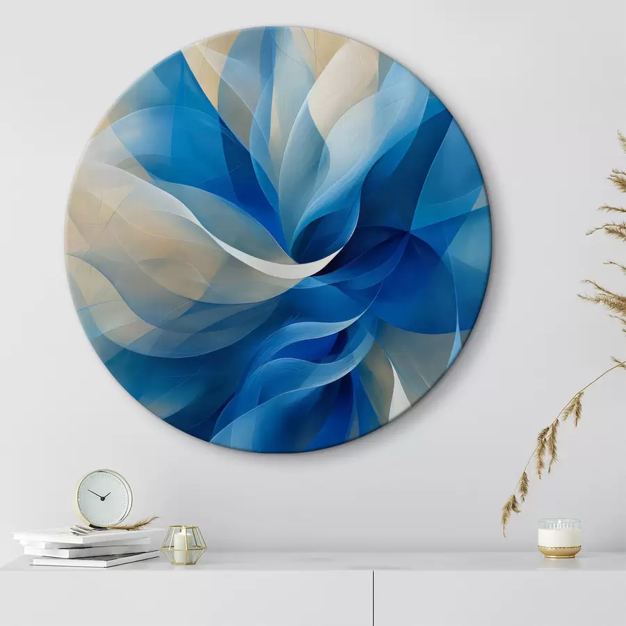 murales de pared flor abstracta azul r40243