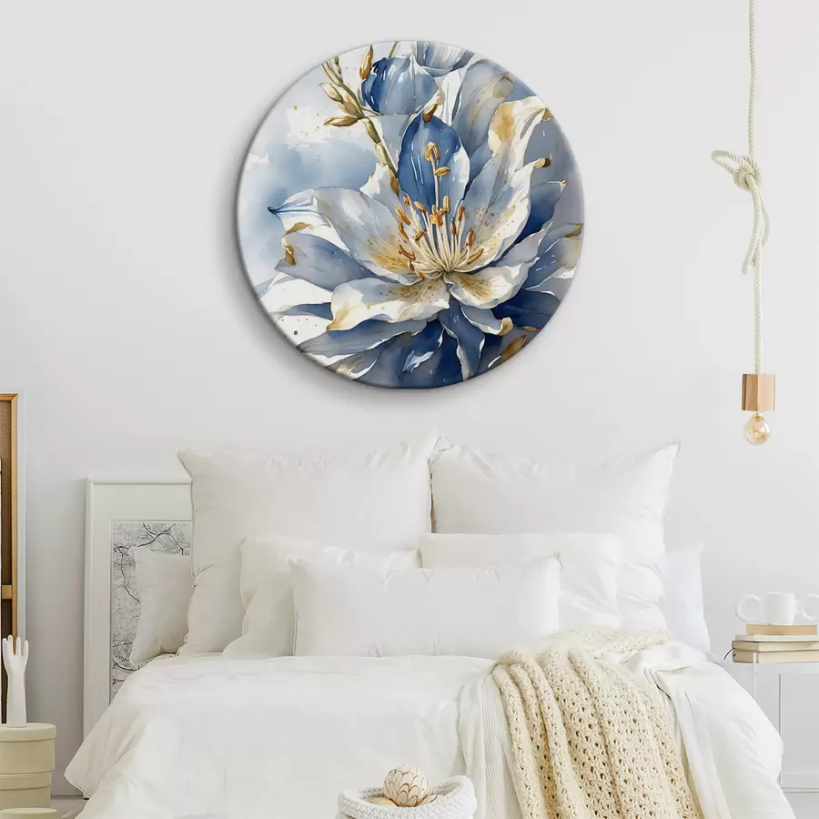 murales de pared Lirio azul con acuarela r39872