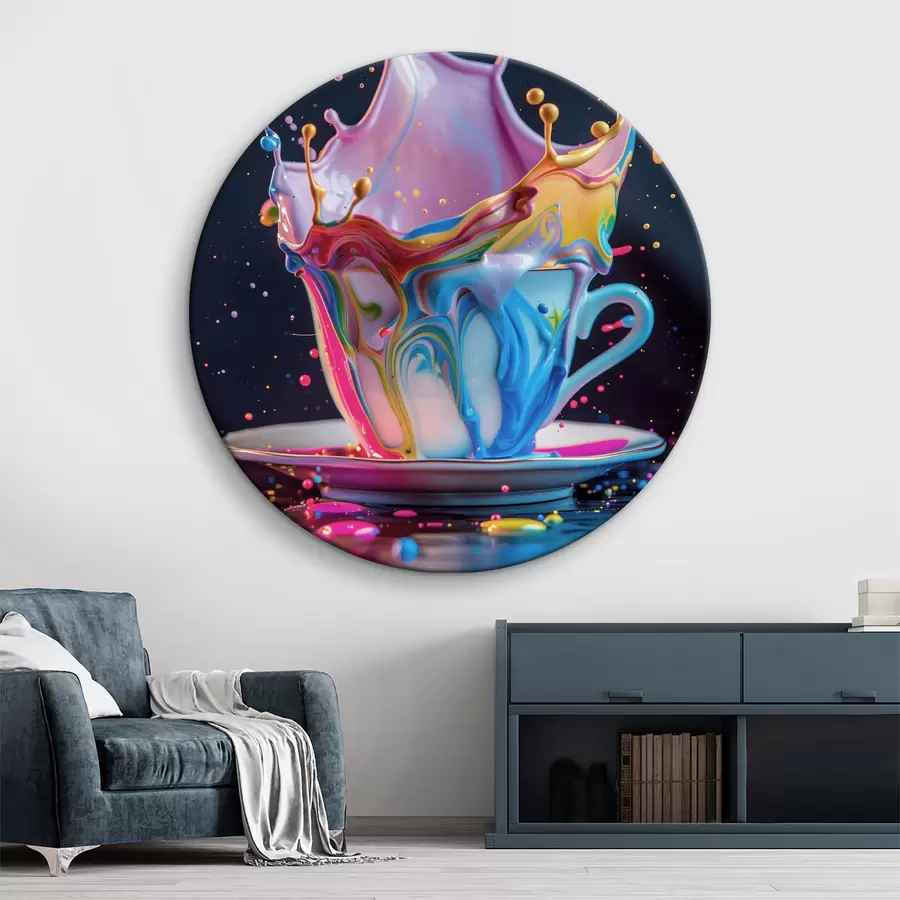 murales de pared Salpicaduras brillantes en una taza r39218