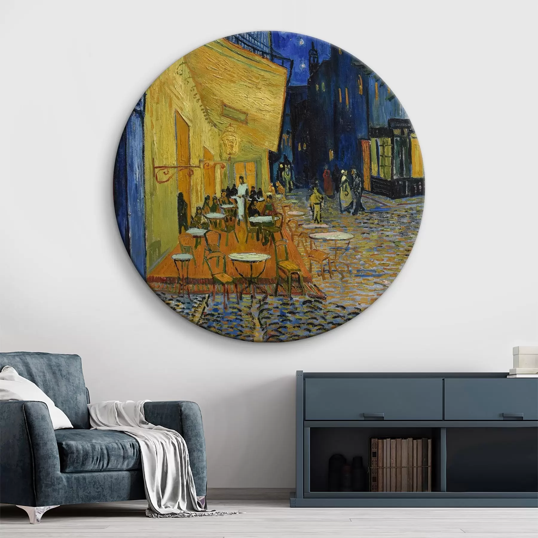 murales de pared Terraza de café de noche, Vincent van Gogh r12313