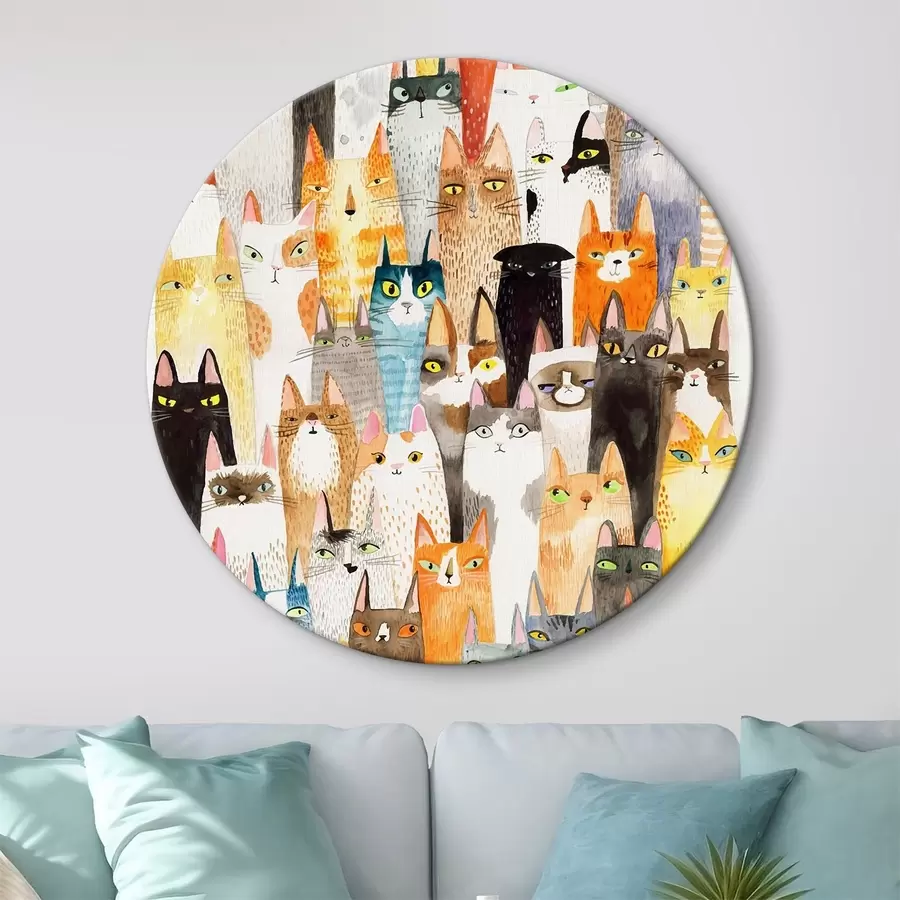 murales de pared Fiesta del gato r01036