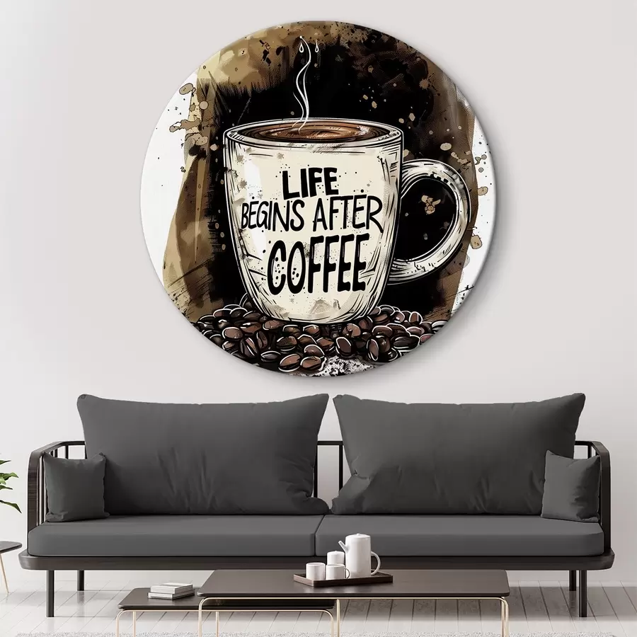 murales de pared Taza de café con inscripción r39445