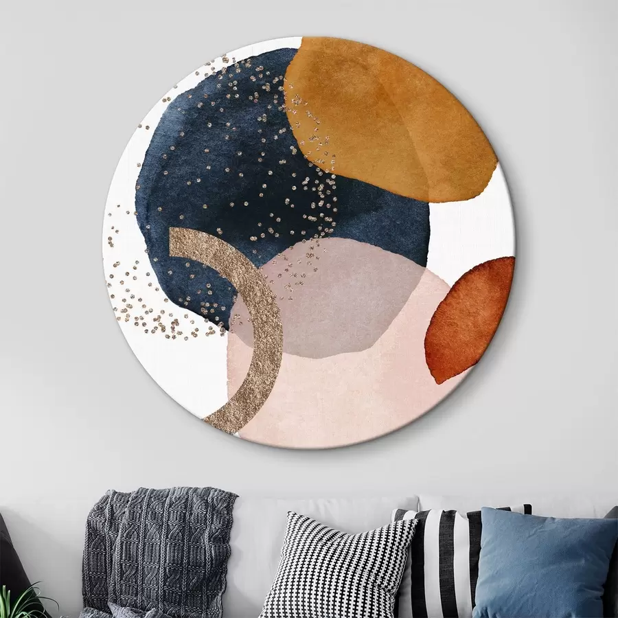 murales de pared Capas cósmicas: Azul intenso y toques terrosos r35955