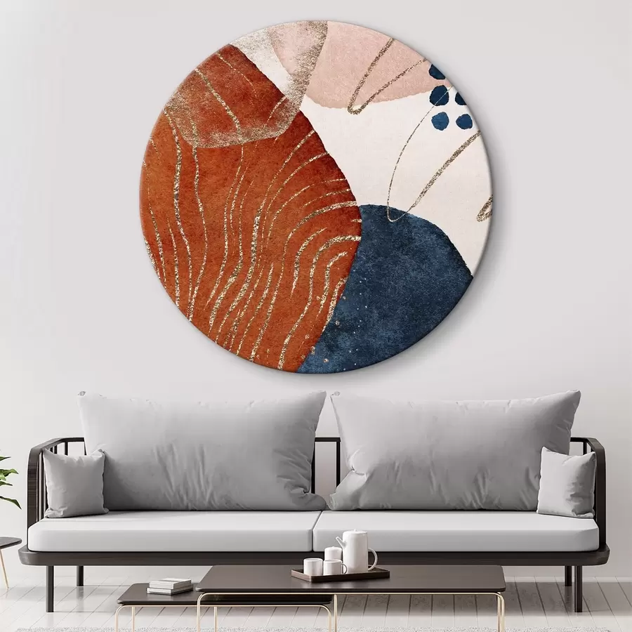 murales de pared Capas cósmicas: Azul intenso y toques terrosos r35956