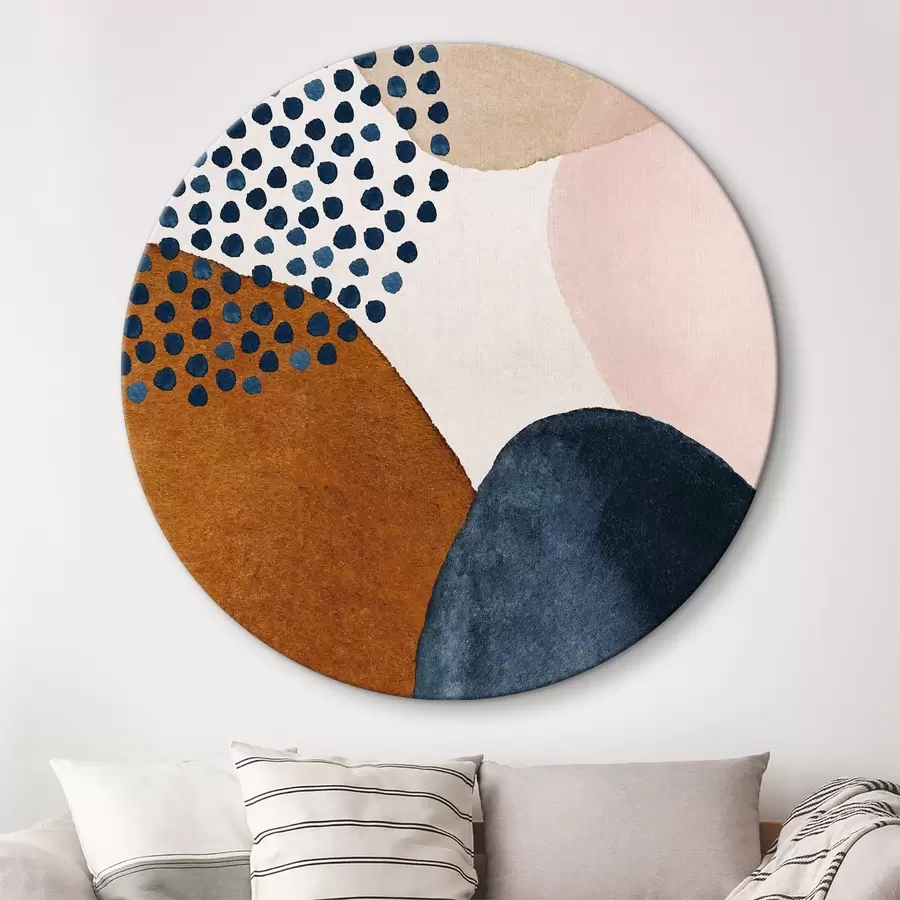 murales de pared Capas cósmicas: Azul intenso y toques terrosos r35957