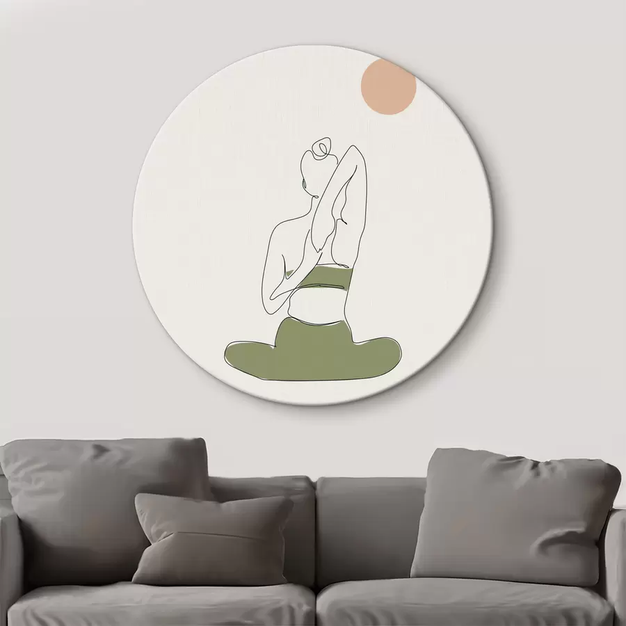 murales de pared Vaca asana chica postura de yoga r37994