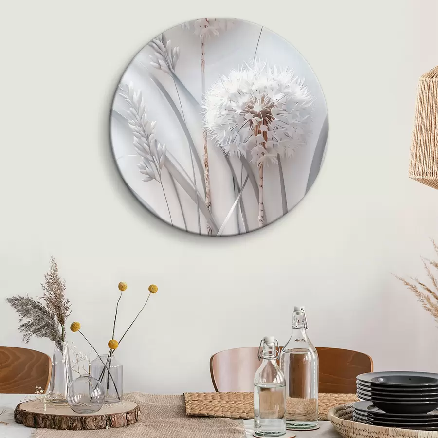 murales de pared Dientes de león sobre un fondo claro r39787