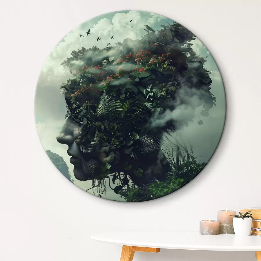 murales de pared Caras en las montañas r38262