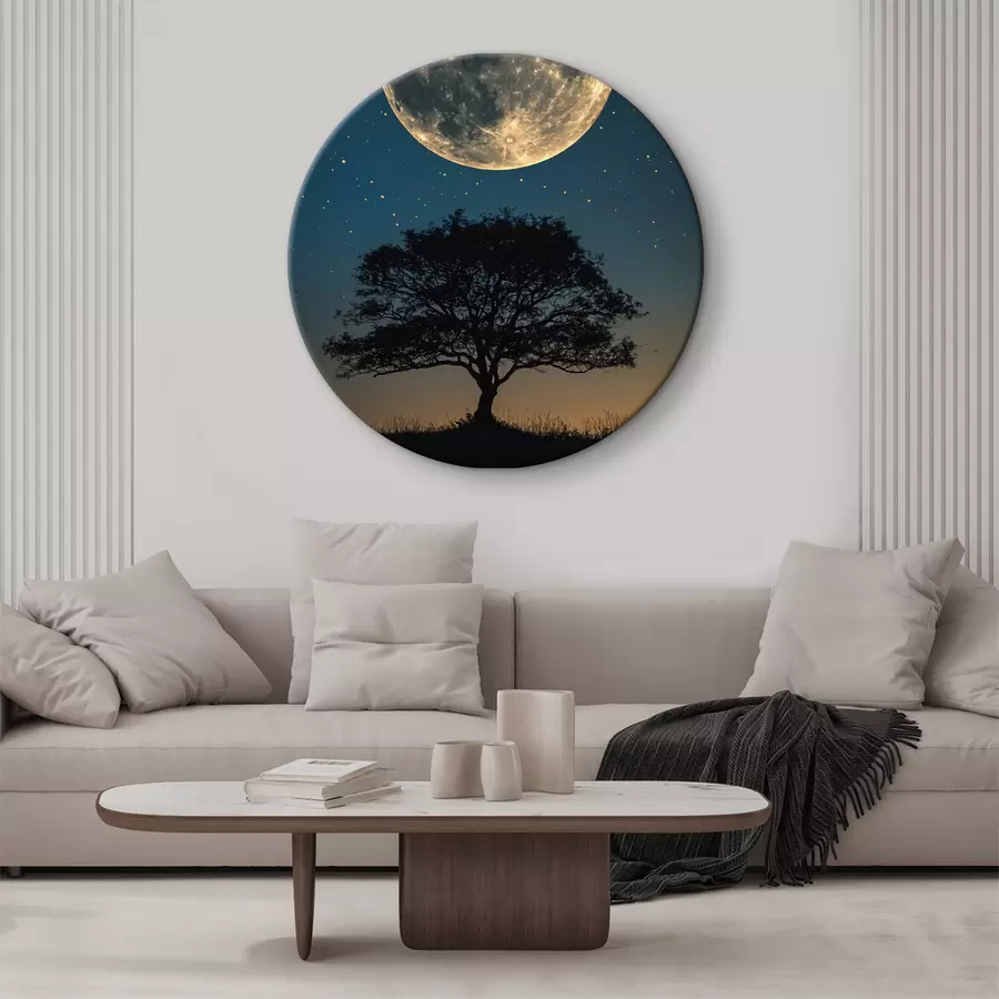 murales de pared Luna llena, arbol r40008