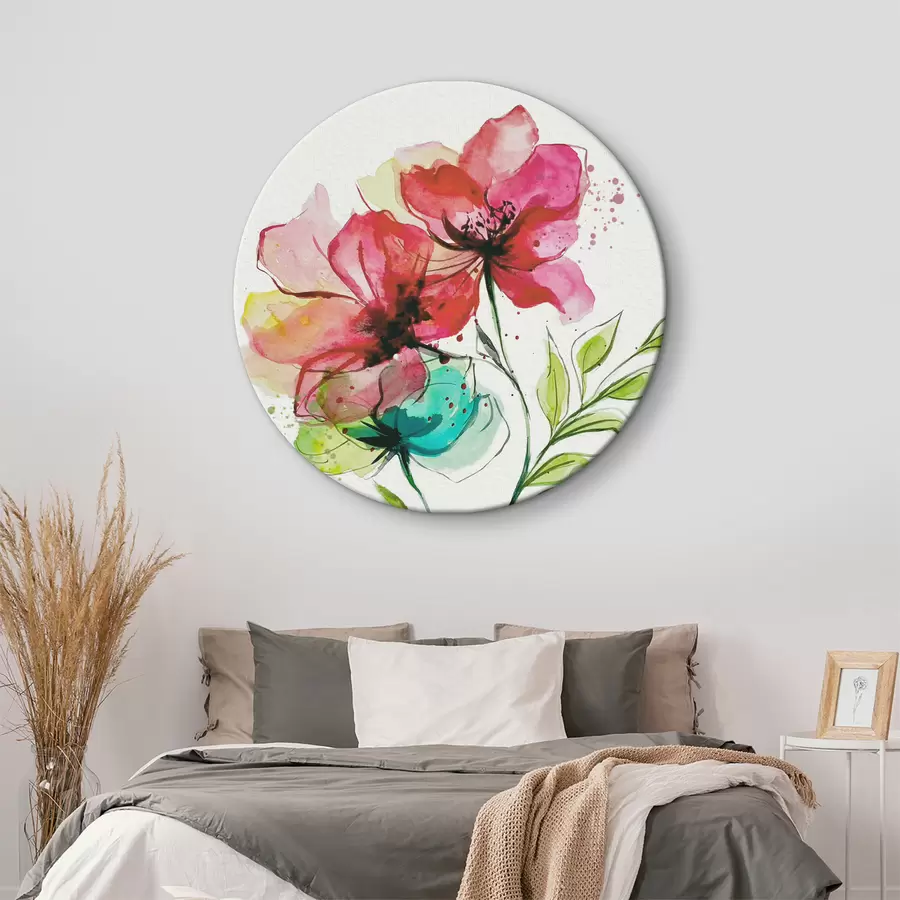 murales de pared Suaves flores de acuarela r39767