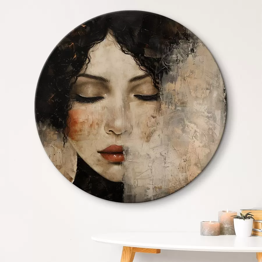 murales de pared chica con cabello oscuro r38789