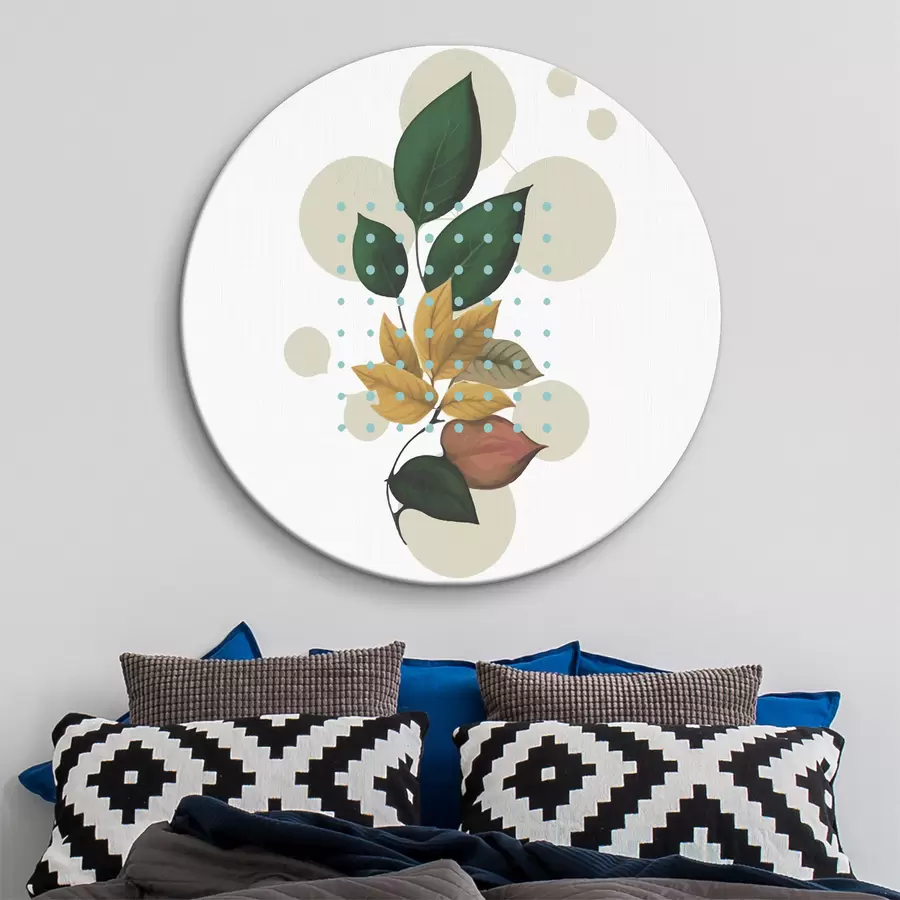 murales de pared Verdor, minimalismo, hojas, naturaleza r38023