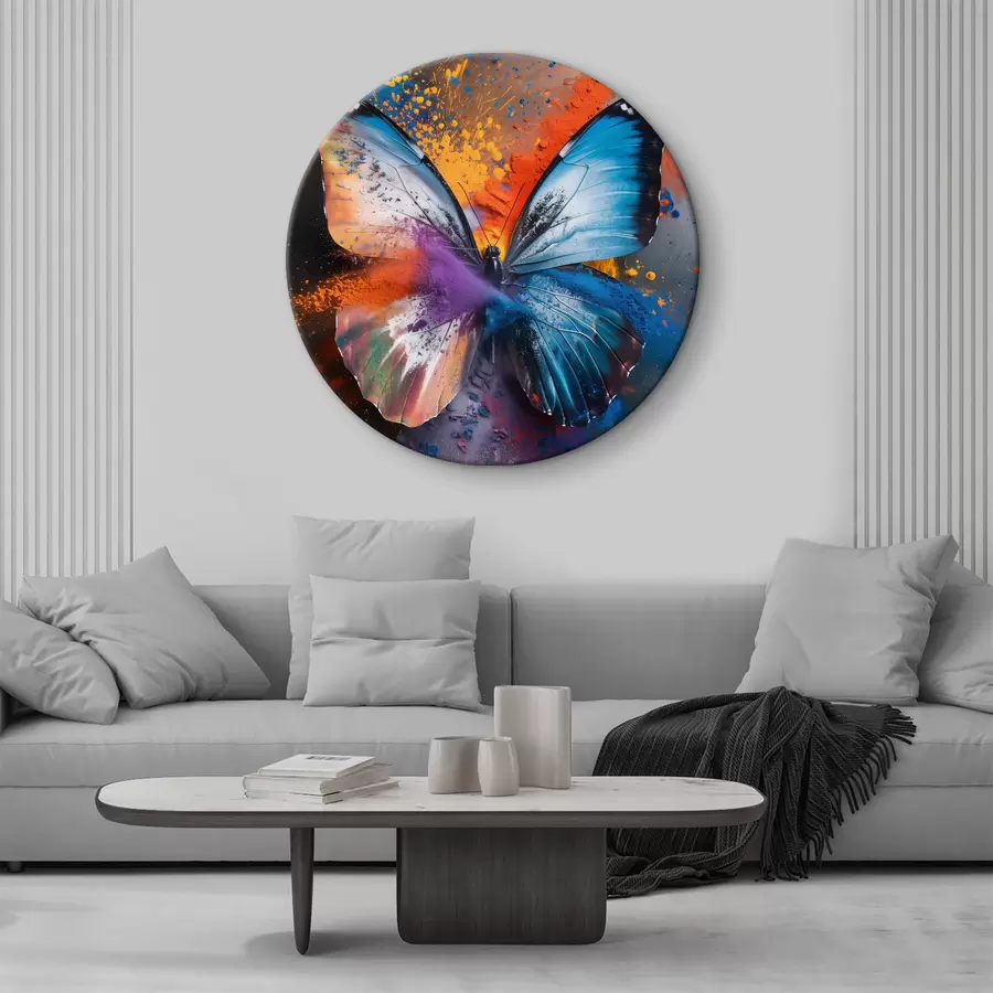 murales de pared Mariposa grande sobre un fondo abstracto r39801